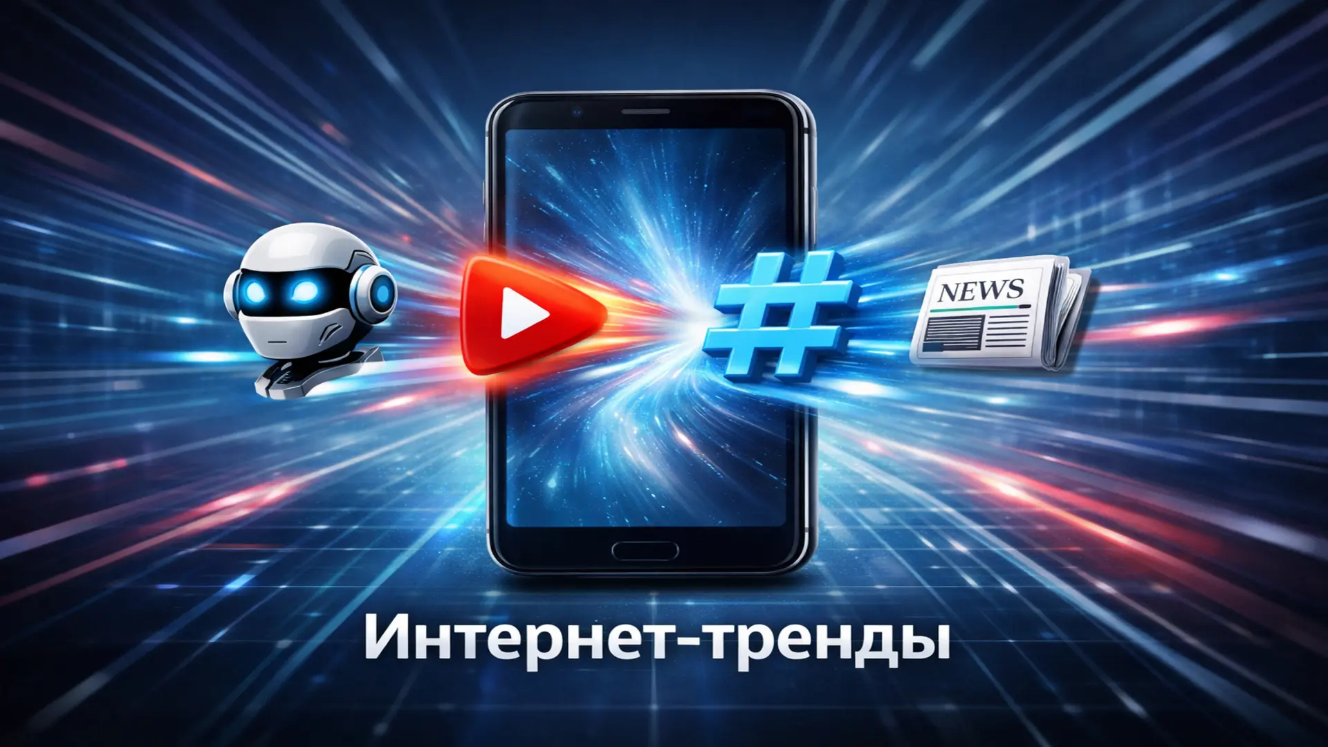 Обзор главных интернет-трендов: алгоритмы, мемы, видео, генеративные платформы, короткие форматы, локальные новости и скорость онлайн-повестки.